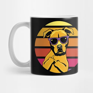 Thug Dog 80s Retro Style Mug